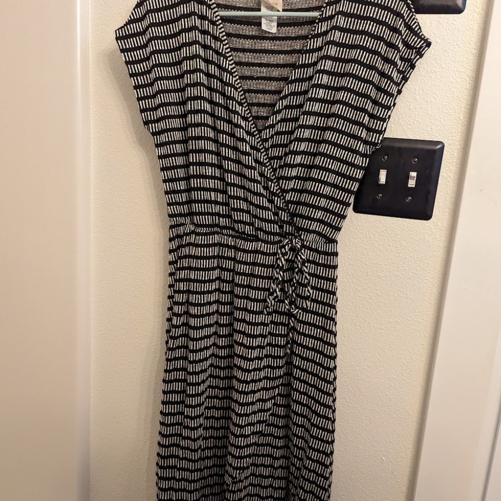 Striped mid length dress